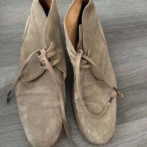 Men John Varvatos suede taupe shoes chukka boots size 9.5